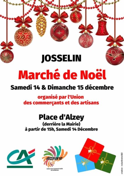 Affiche marché de Noël de Josselin 2019