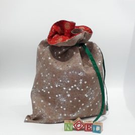 Sac cadeaux de Noël réutilisable